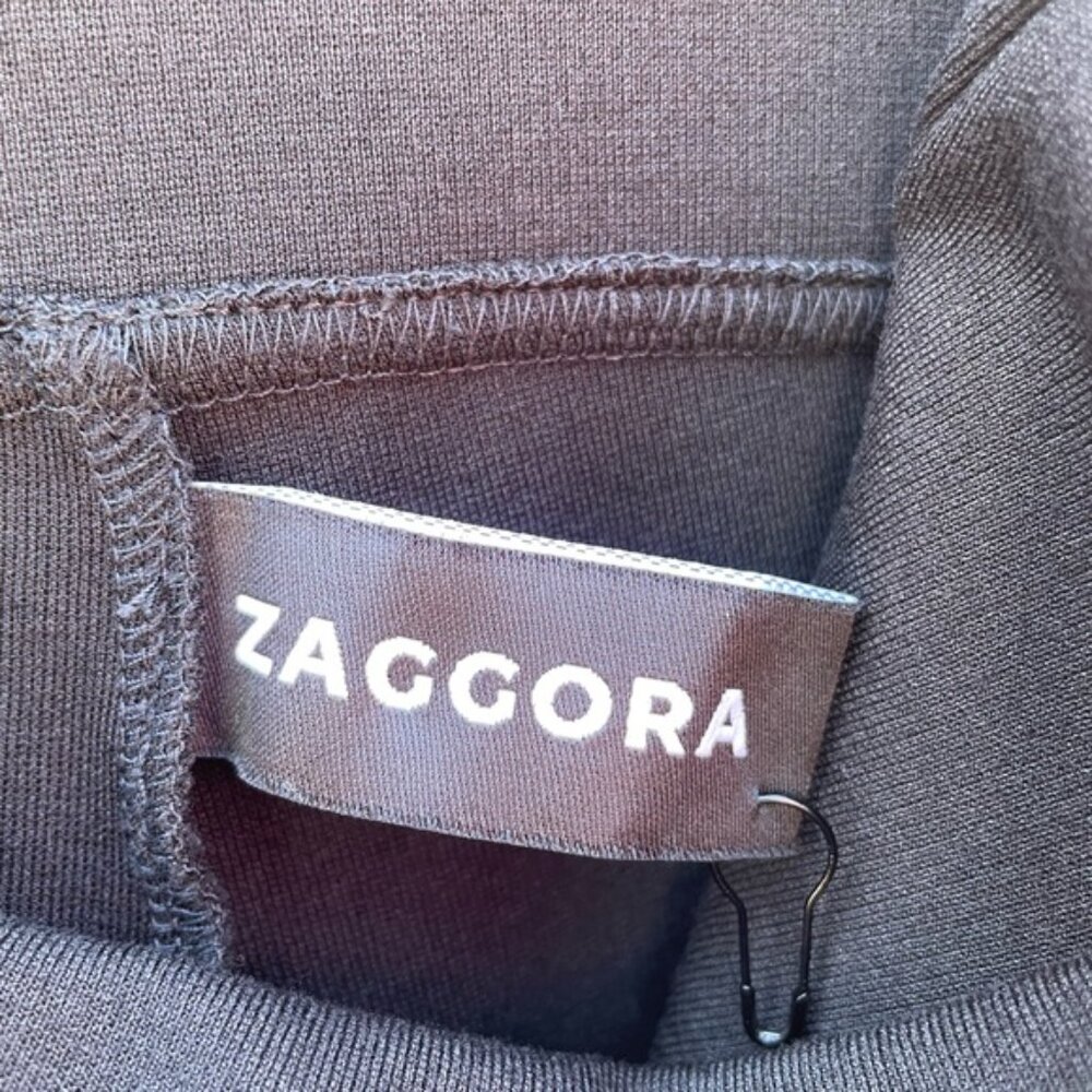 Zaggora Activewear Pull-on High Rise Straight Leg Pants with Tuxedo Stripe Sz 2 - Picture 6 of 9